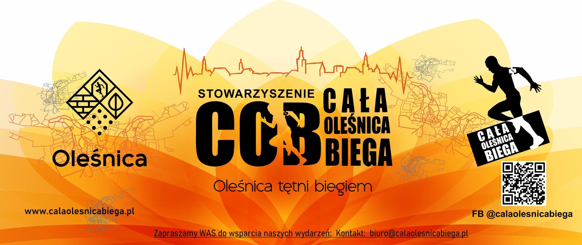 Plakat promujący Stowarzyszenie Cała Oleśnica Biega
