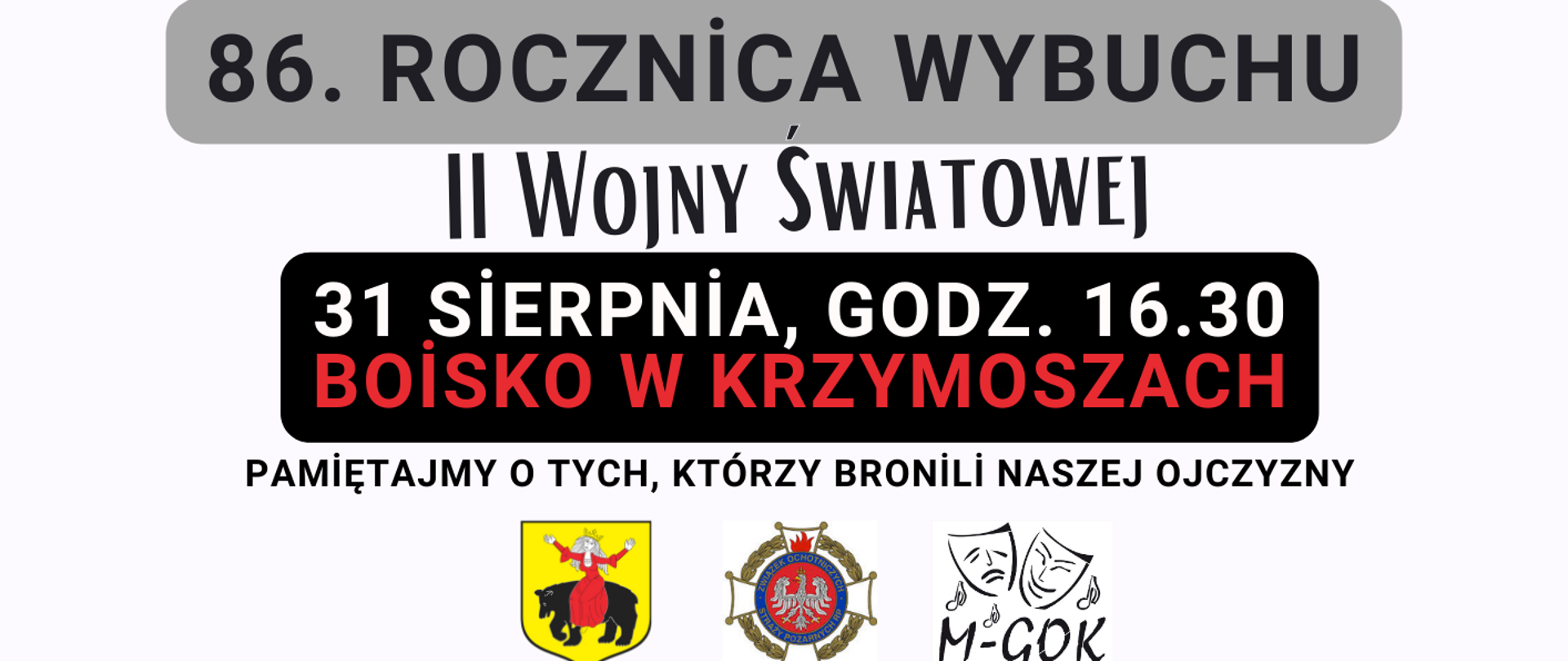 Gminne obchody 86. rocznicy wybuchu II wojny światowej 