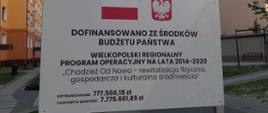Tablica informacyjna na obszarze 