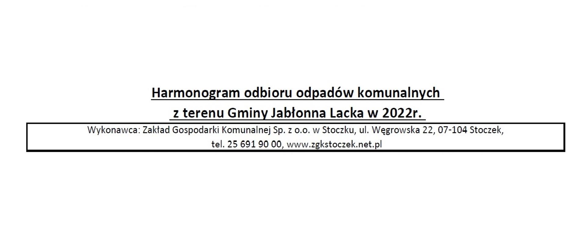harmonogram odpadów 