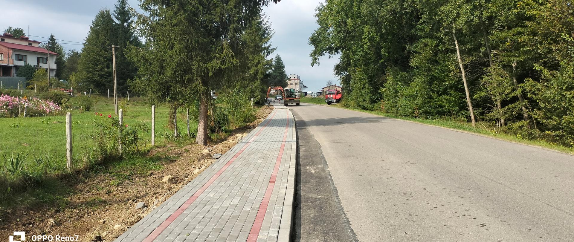 Budowa chodnika w kierunku Straszydle - Hermanowa