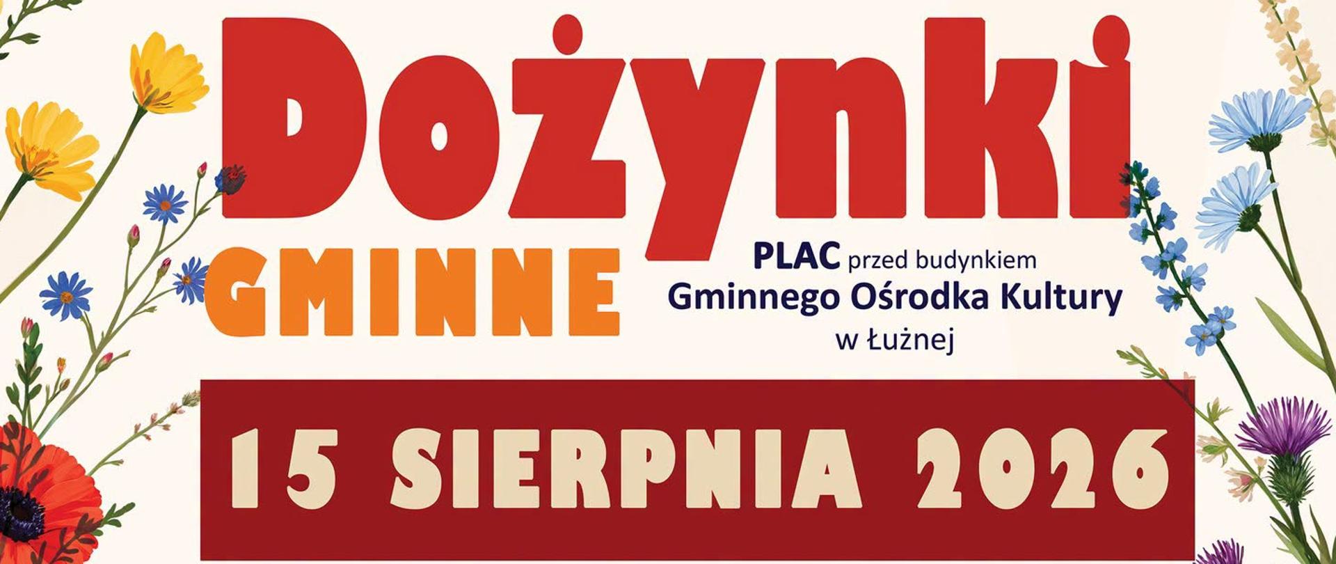 plakat dożynki Łużna