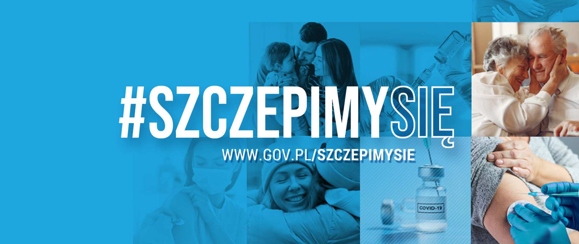 Zdjęcia rodziny rodziców patrzących na dziecko,. matki przytulającej dziecko, starszych ludzi dotykających się głowami i ręka z wbitą igłą
