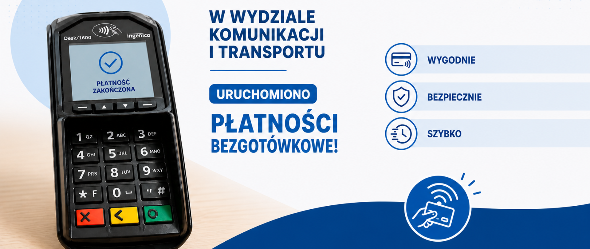 Grafika z informacją o uruchomionych płatnościach