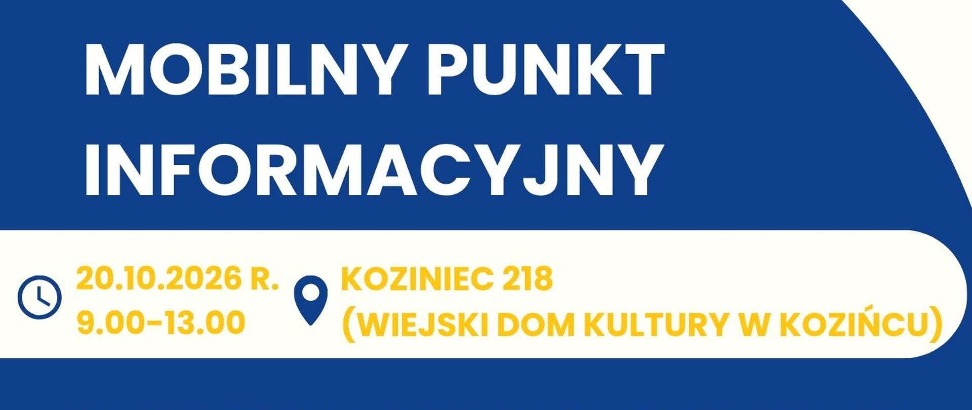 MOBILNY PUNKT INFORMACYJNY ZAPRASZA