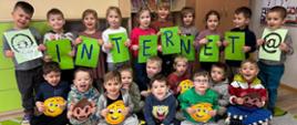 Grupa Dzieci podczas zajęć z okazji Dnia Bezpiecznego Internetu