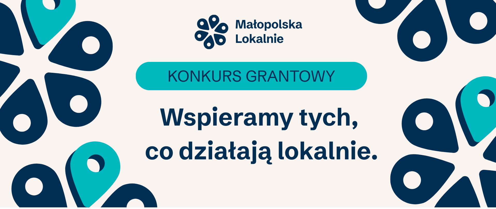 Konkurs grantowy Małopolska Lokalnie – wspieramy inicjatywy działające lokalnie. Logotyp programu oraz informacje o finansowaniu i operatorach.