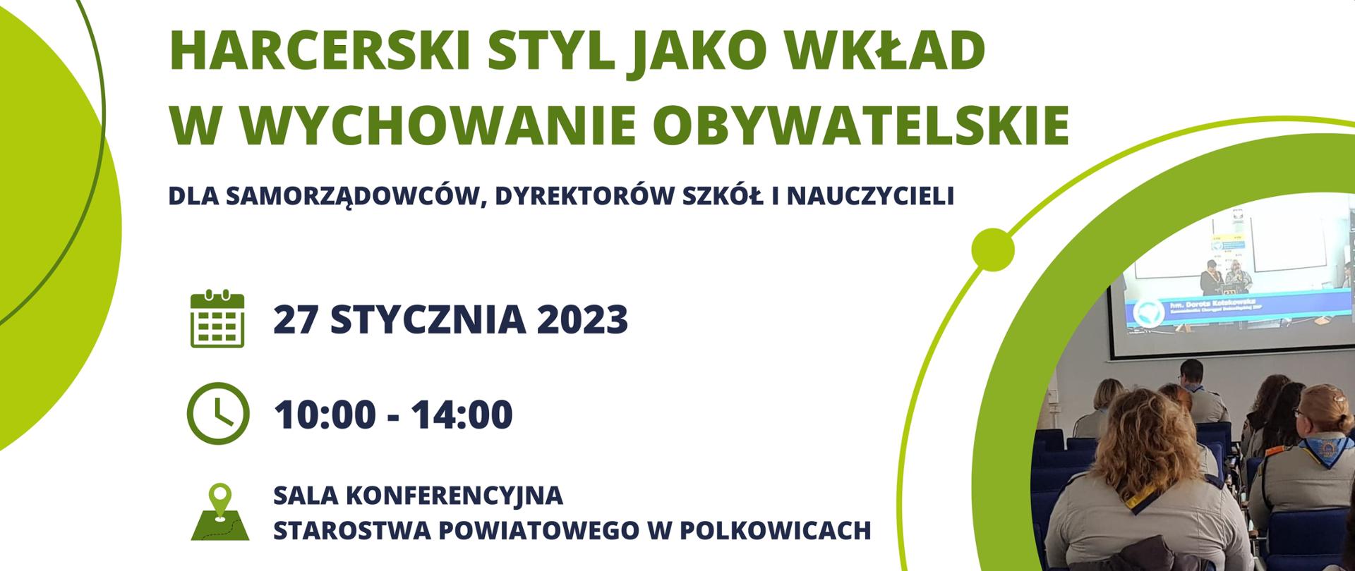 Plakat promujący konferencję organizowaną w Polkowicach przez Związek Harcerstwa Polskiego