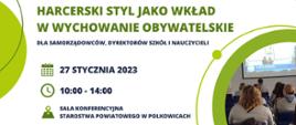 Plakat promujący konferencję organizowaną w Polkowicach przez Związek Harcerstwa Polskiego
