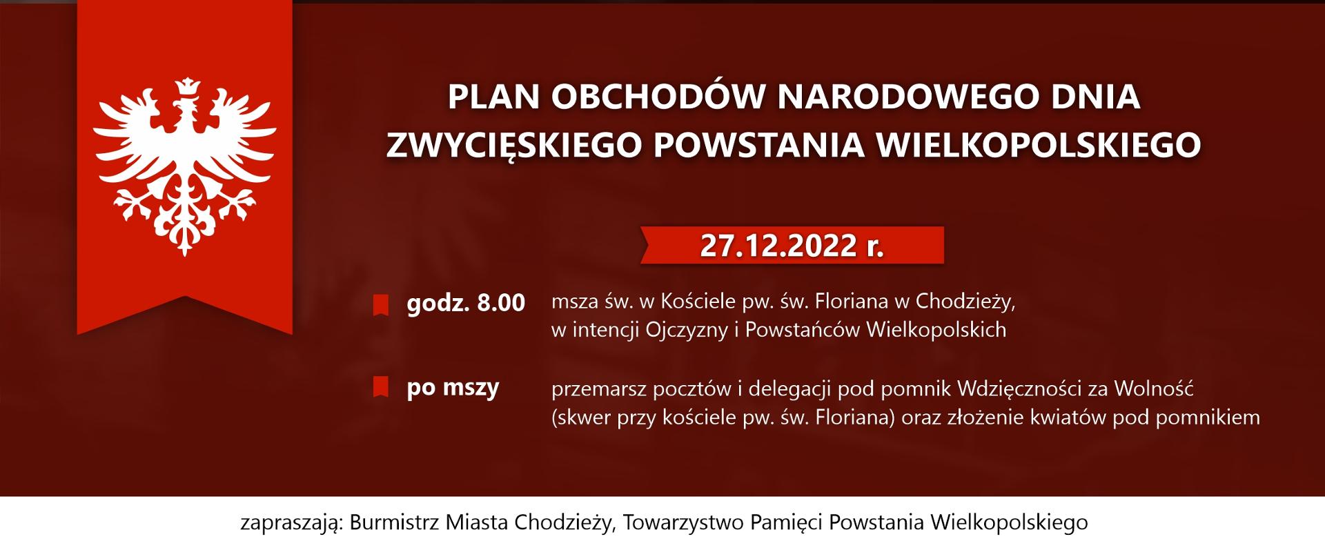 Plakat - obchody Dnia Zwycięskiego Powstania Wielkopolskiego 