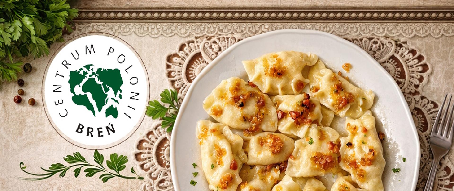 Plakat z ofertą na pierogi