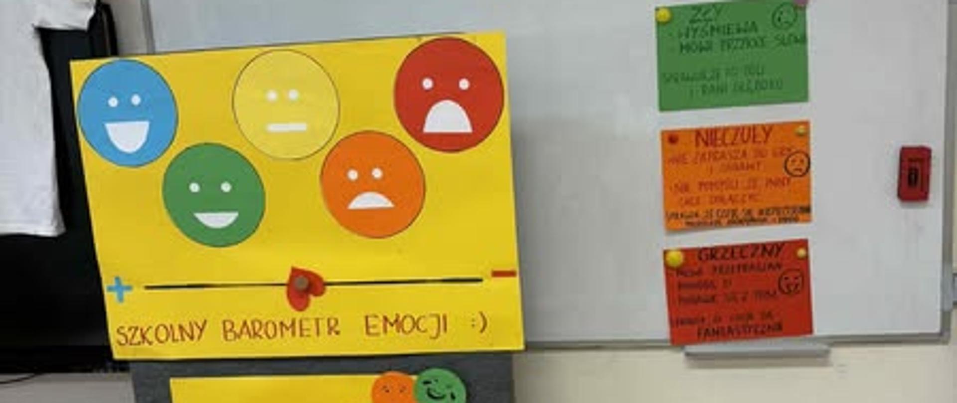 Gazetka z minkami odzwierciadlającymi samopoczucie.