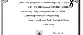Kondolencje Dobiesław Jedlikowski od Sołtysów