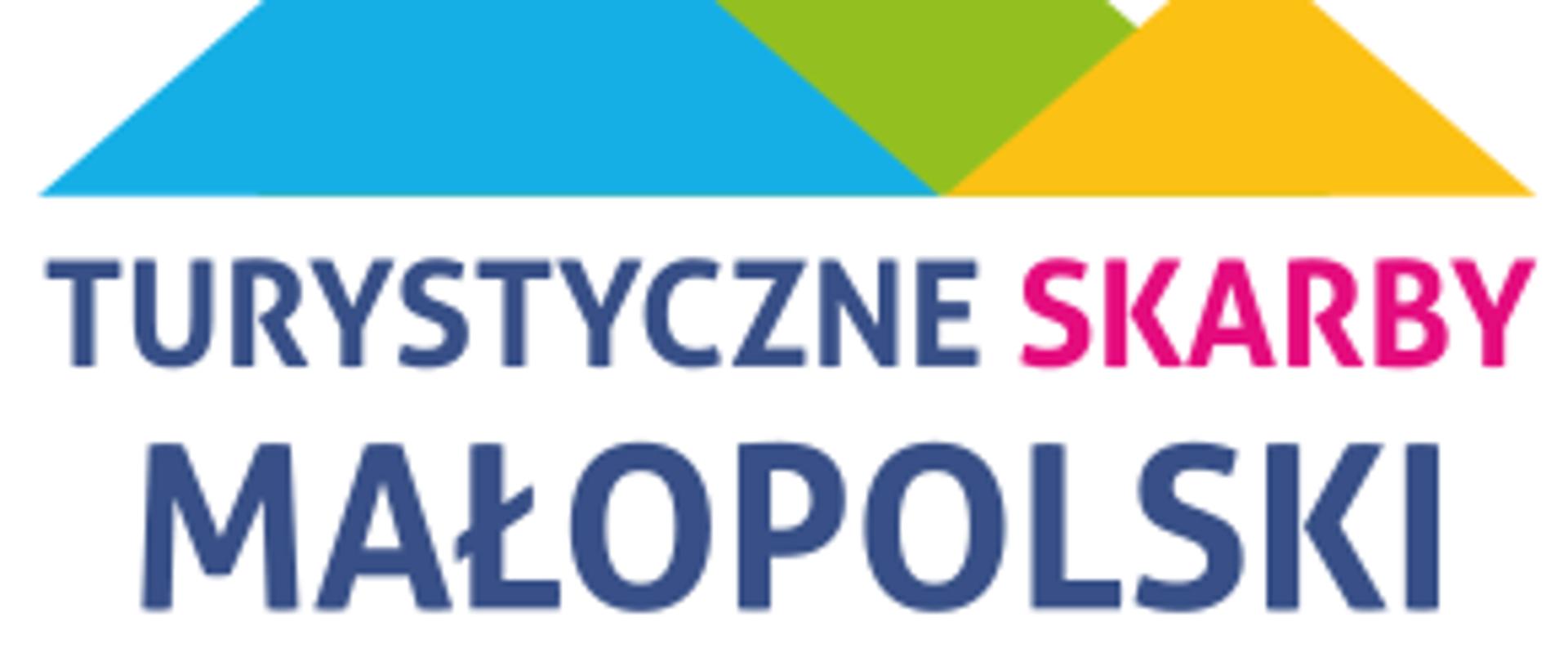 Kolorowe logo kształtem przypominające diament, w środku napis Turystyczne Skarby Małopolski