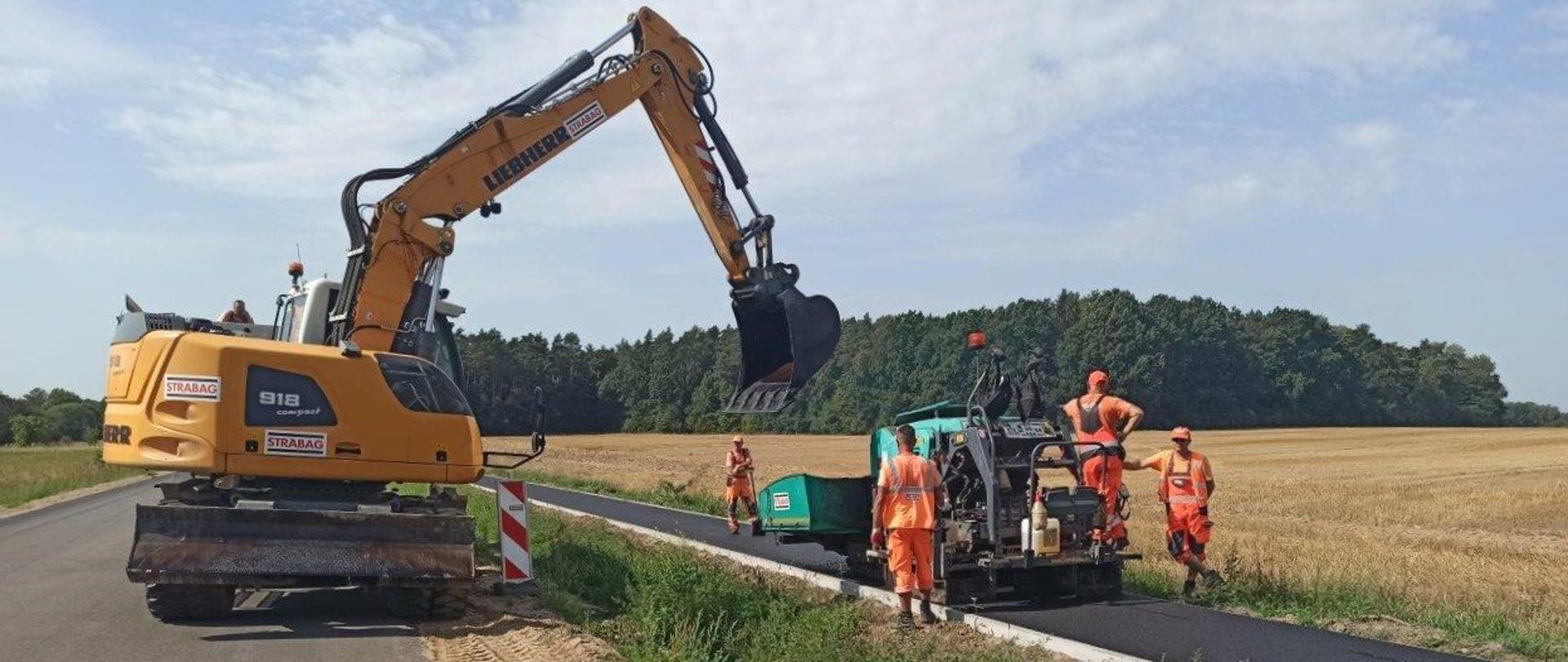 Prace budowlane ścieżki rowerowej