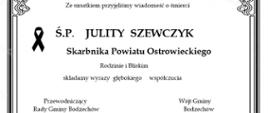Kondolencje Julita Szewczyk