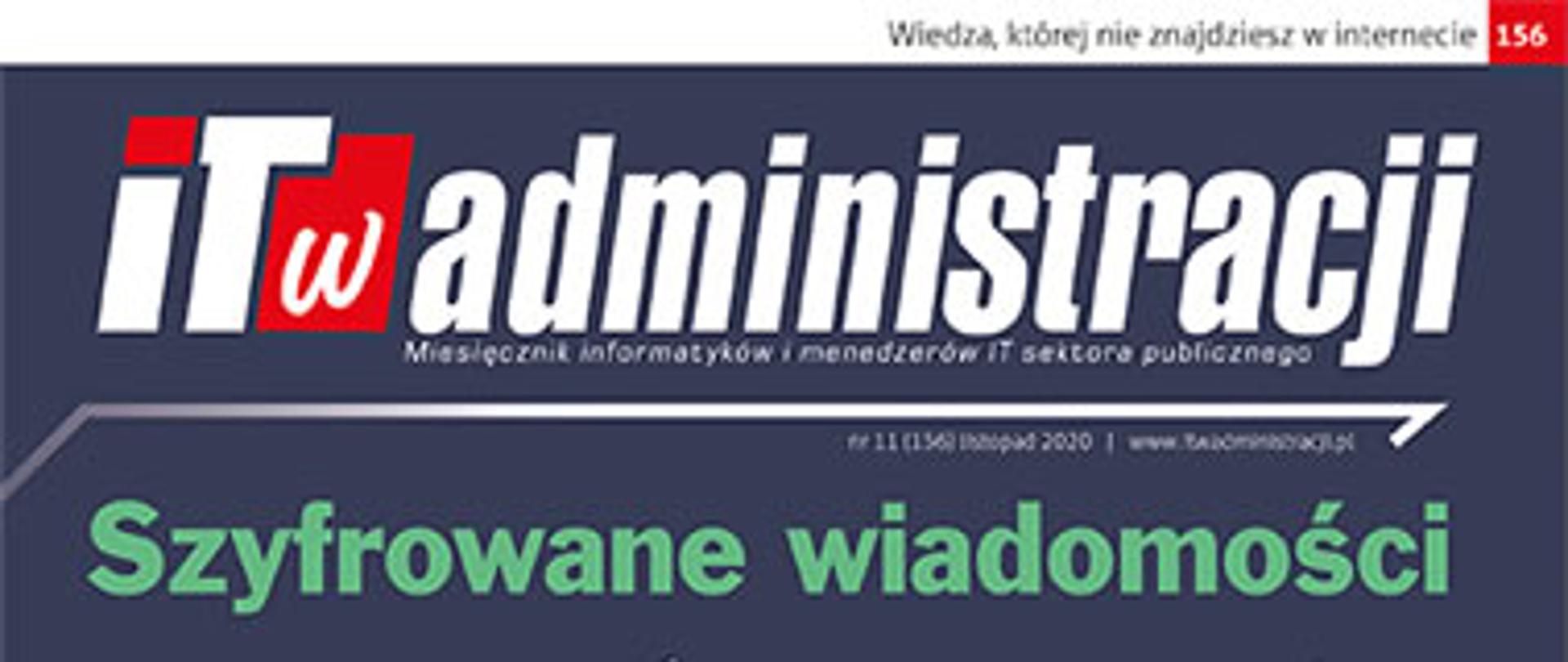 Okładka czasopisma IT w administracji
