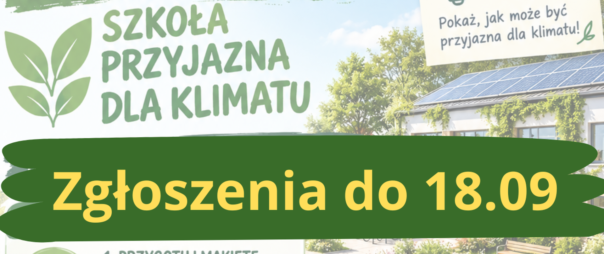 Przedłużono nabór wniosków w konkursie „Szkoła przyjazna dla klimatu”!