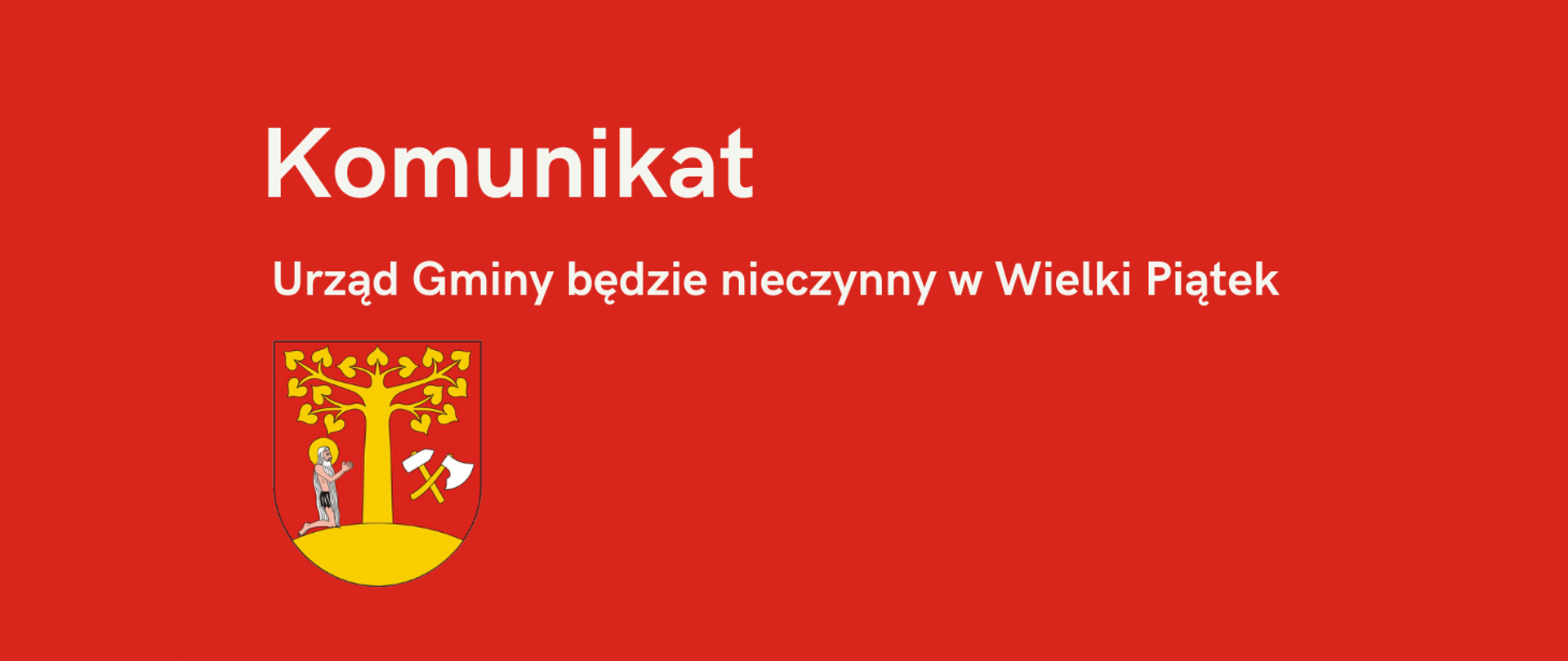 Urząd nieczynny w Wielki Piątek