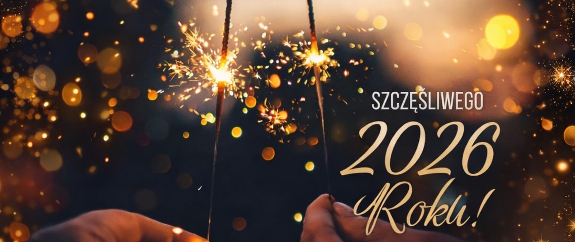 Grafika z napisem Szczęśliwego Nowego Roku