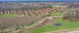 Budowa tranzytu kanalizacji - zdjęcie lotnicze