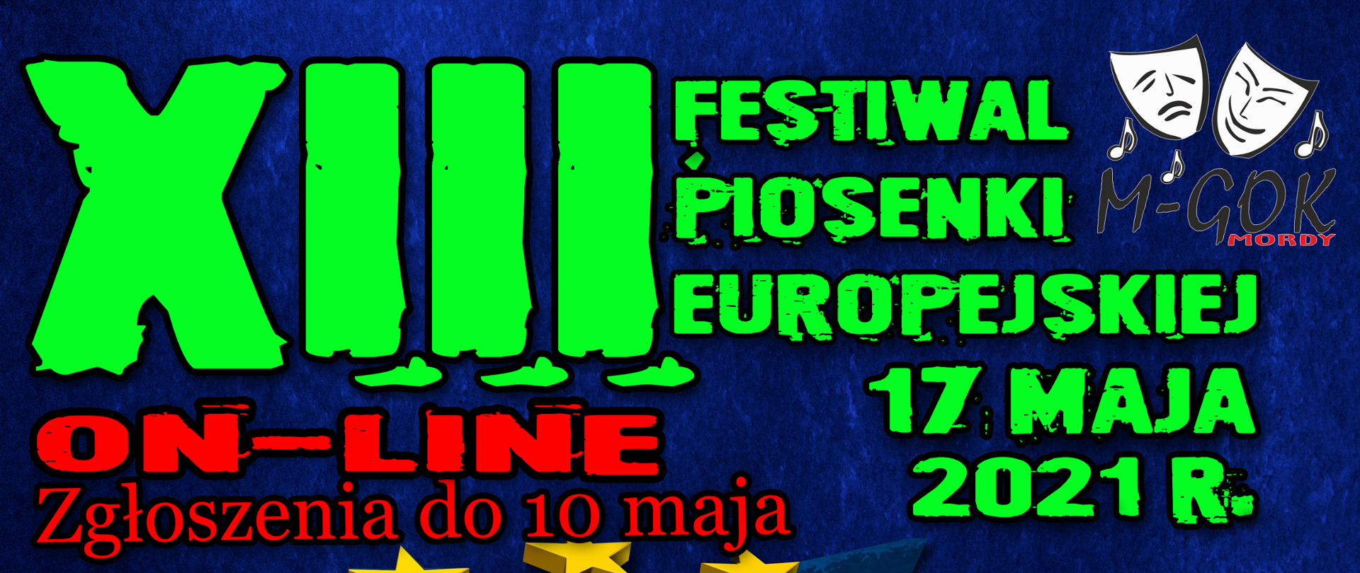XIII Festiwal Piosenki Europejskiej 17 maja 2021 r.plakat