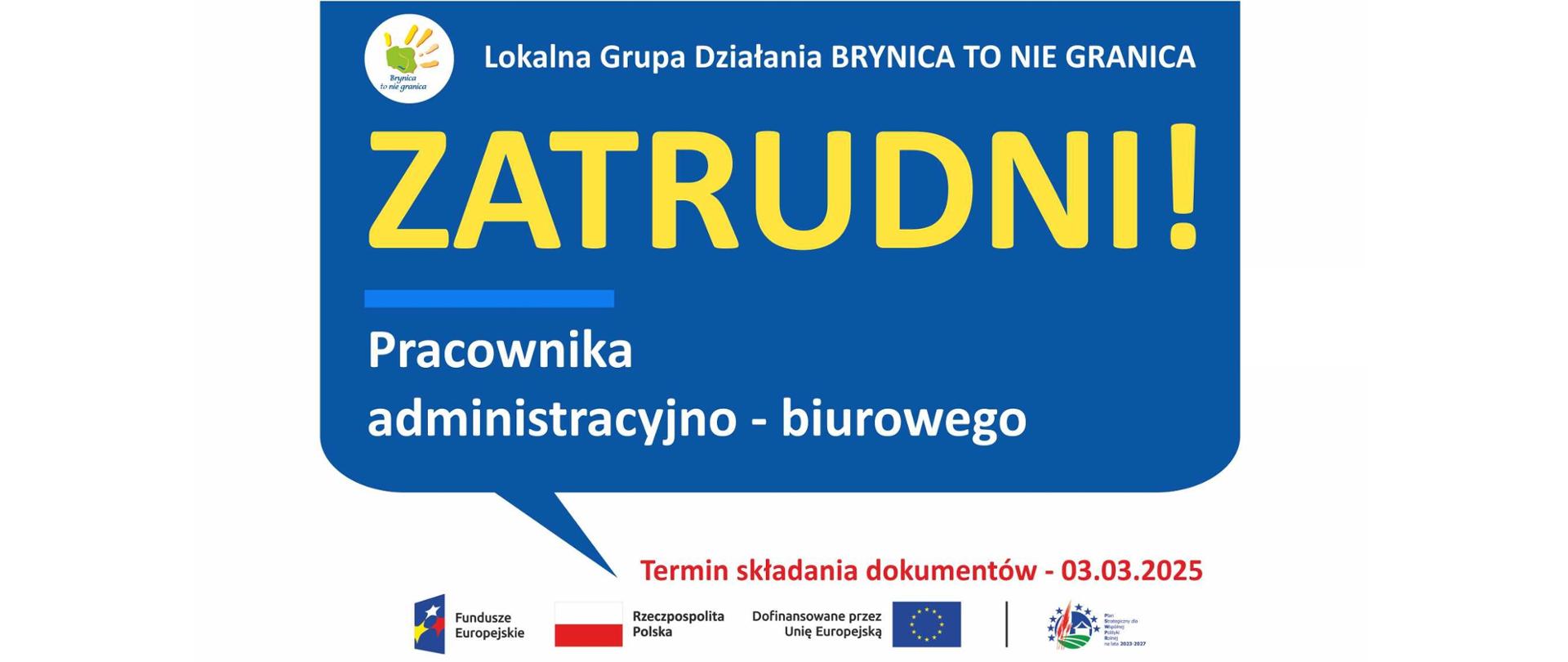 Plakat pracownik LGD poszukiwany