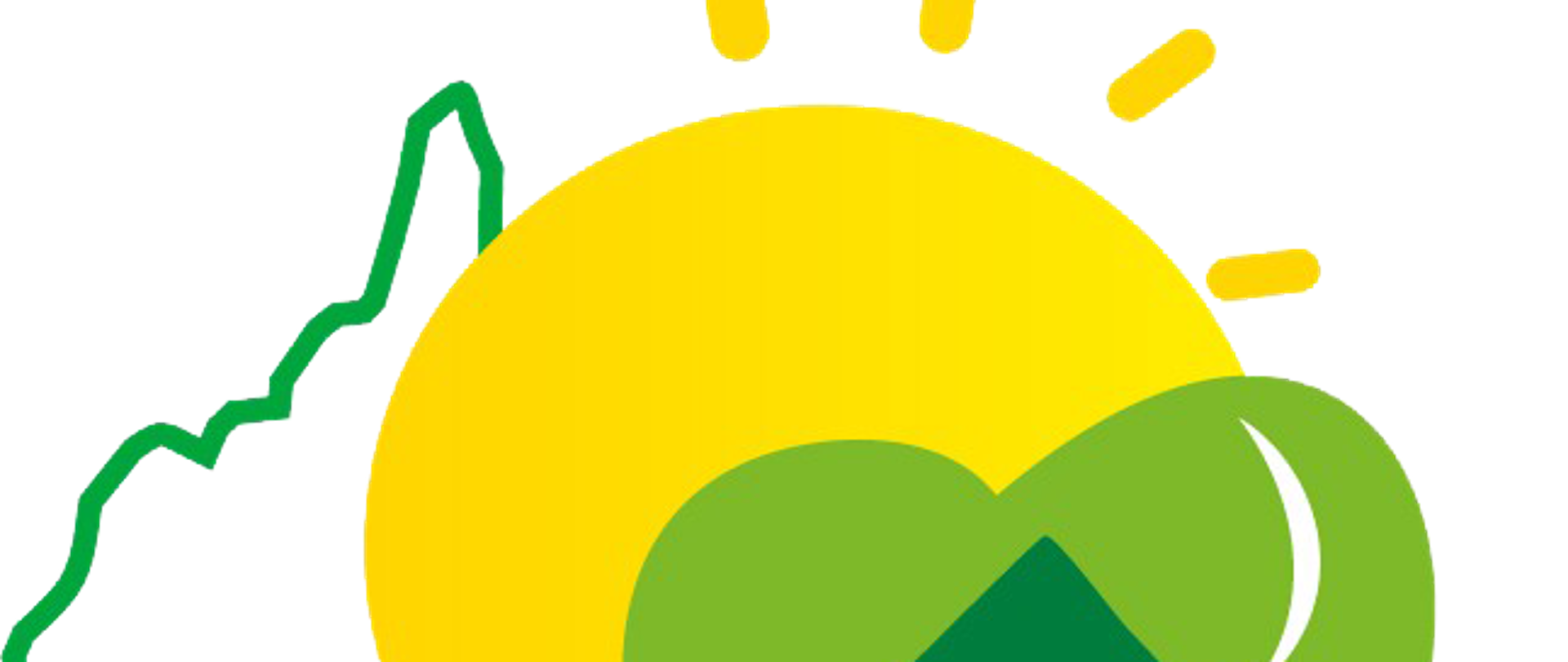 Logo gminy lubenia obrys mapy gminy napis gmina lubenia symbol słońca jodełka oraz zielone serce