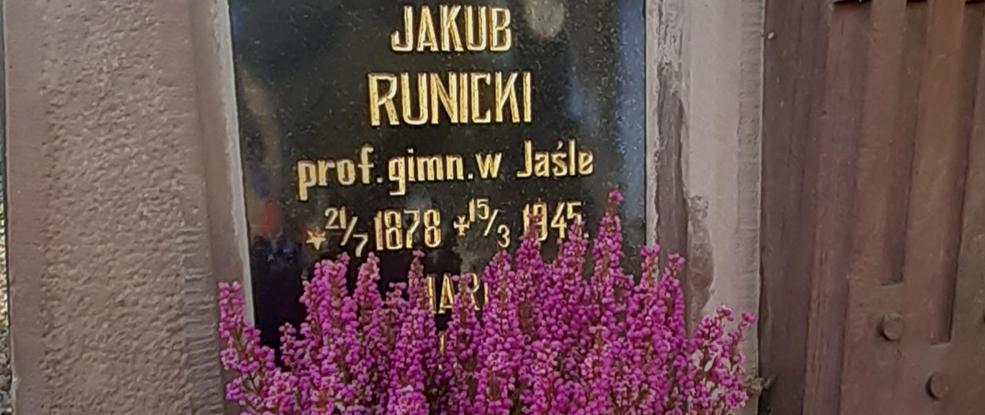 Nagrobek Jakuba Runickiego - dyrektora, nauczyciela greki i łaciny