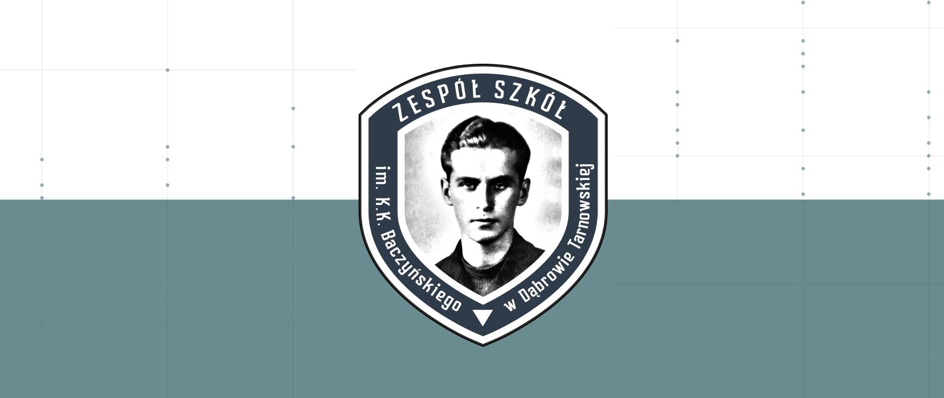 Grafika z logo Zespołu Szkół im. K. K. Baczyńskiego w Dąbrowie Tarnowskiej