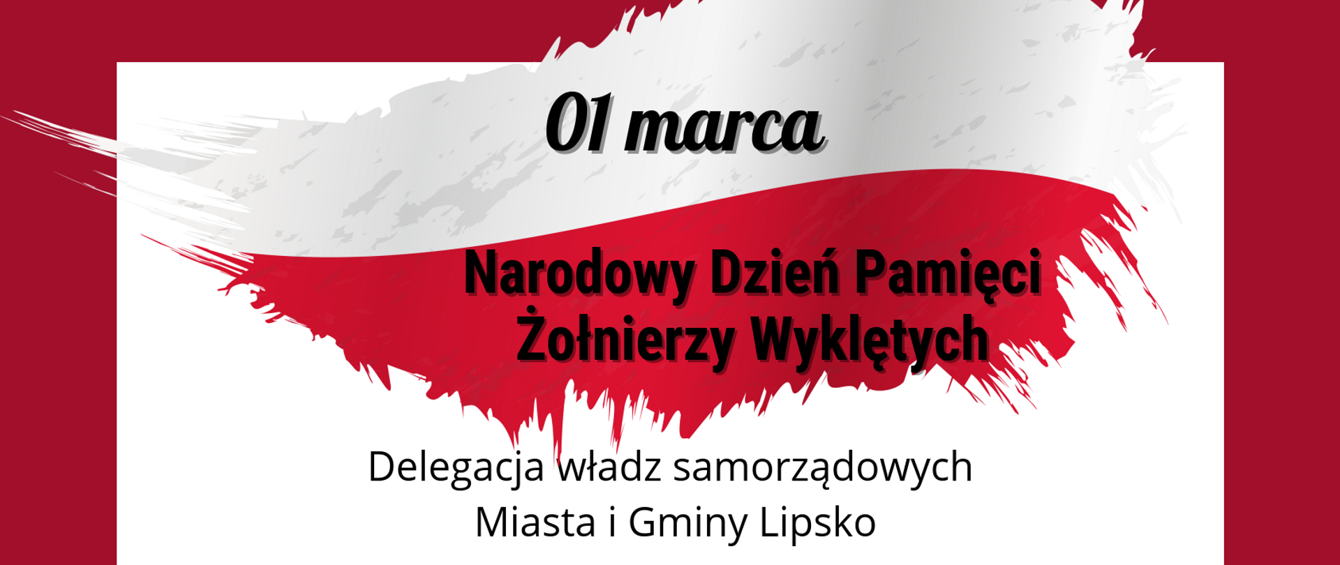 Grafika przedstawia informację na temat obchodów Narodowego Dnia Pamięci Żołnierzy Wyklętych.