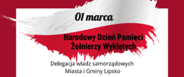 Grafika przedstawia informację na temat obchodów Narodowego Dnia Pamięci Żołnierzy Wyklętych.
