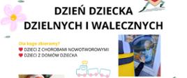 Plakat promujący wydarzenie - obok zdjęć dzieci, znajdują się informacje organizacyjne, zawarte w artykule