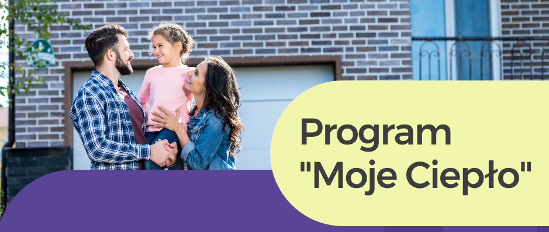 Zdjęcie przedstawia plakat informacyjny dotyczący programu "Moje ciepło"