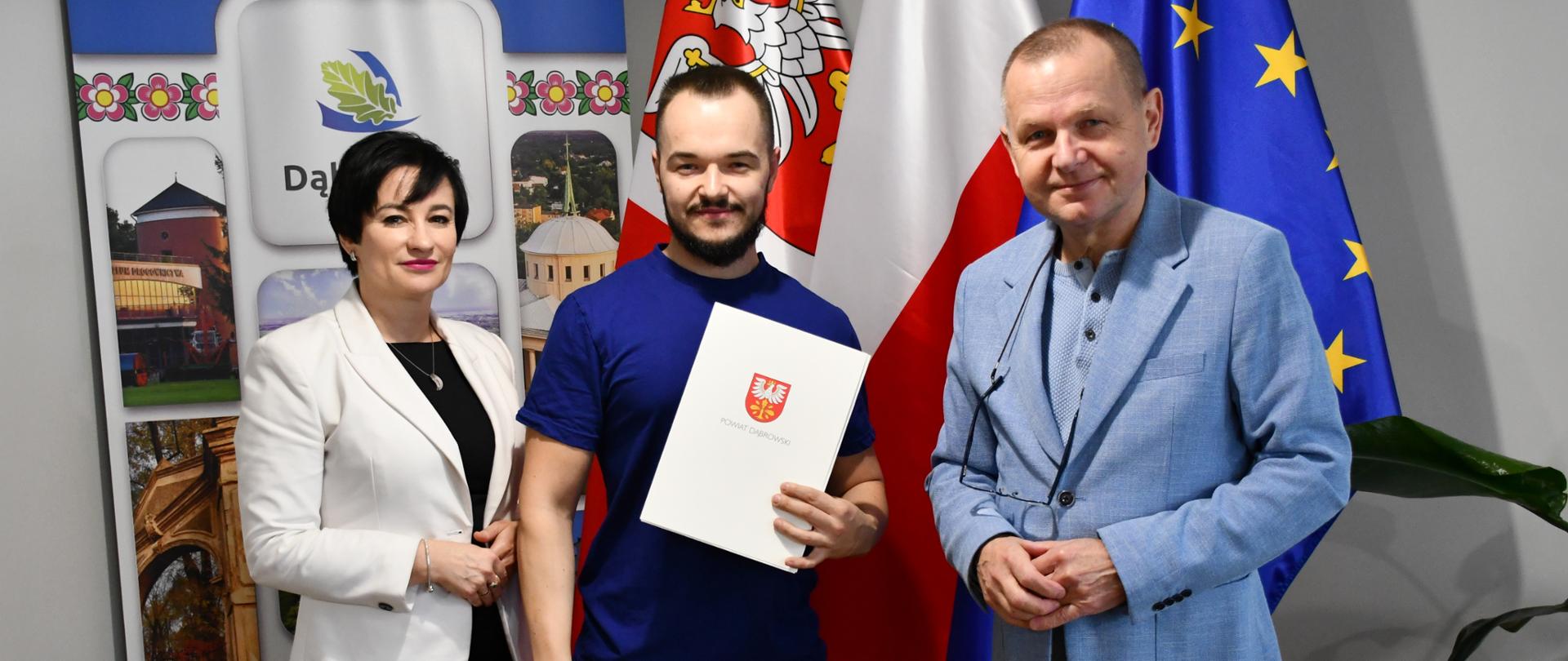 Starosta Dąbrowski, Przewodnicząca Rady Powiatu Dąbrowskiego oraz Mistrz Świata Federacji WPA