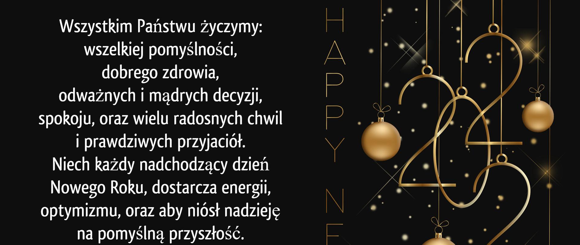 życzenia noworoczne 2022, kartka, napis "happy new year 2022"
