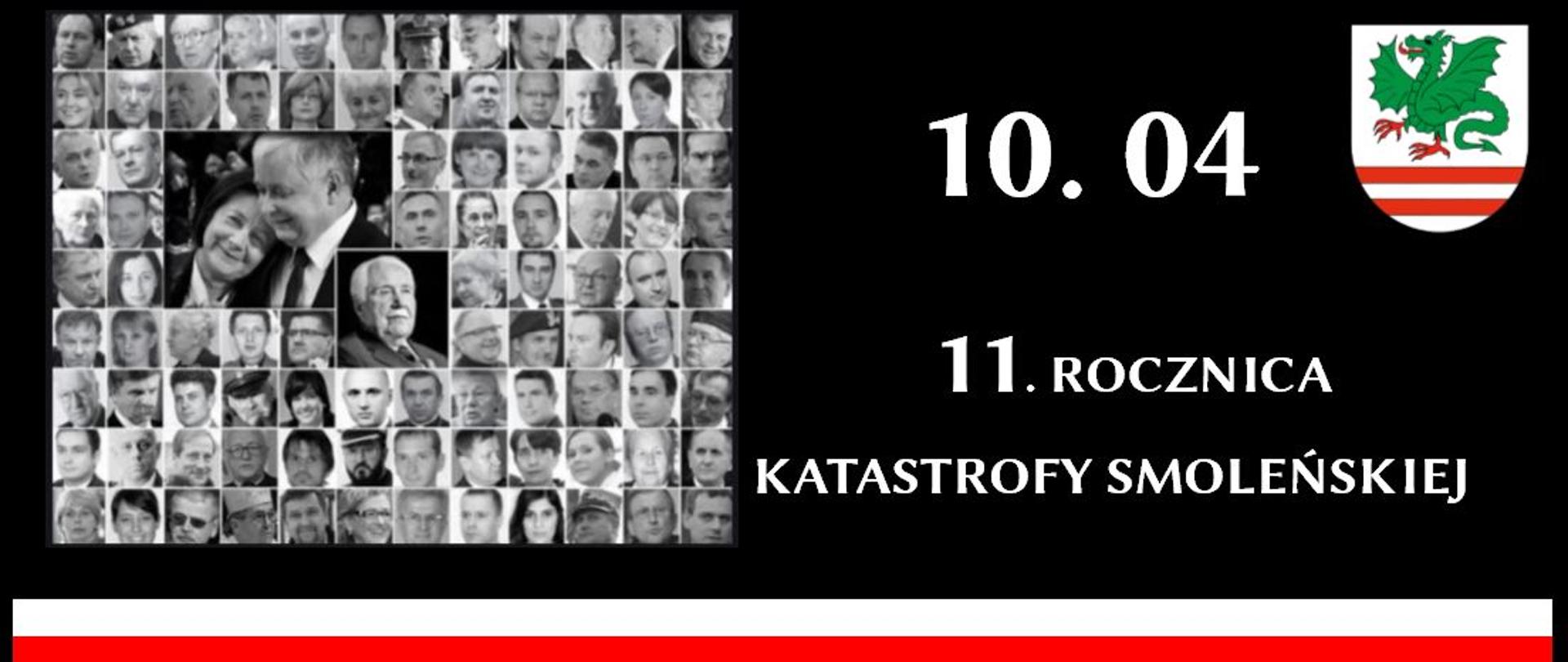 Plakat upamiętniający 11 rocznicę Katastrofy Smoleńskiej