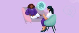 Psycholog prowadzi rozmowę z pacjentką