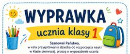 Wyprawka ucznia klasy 1
