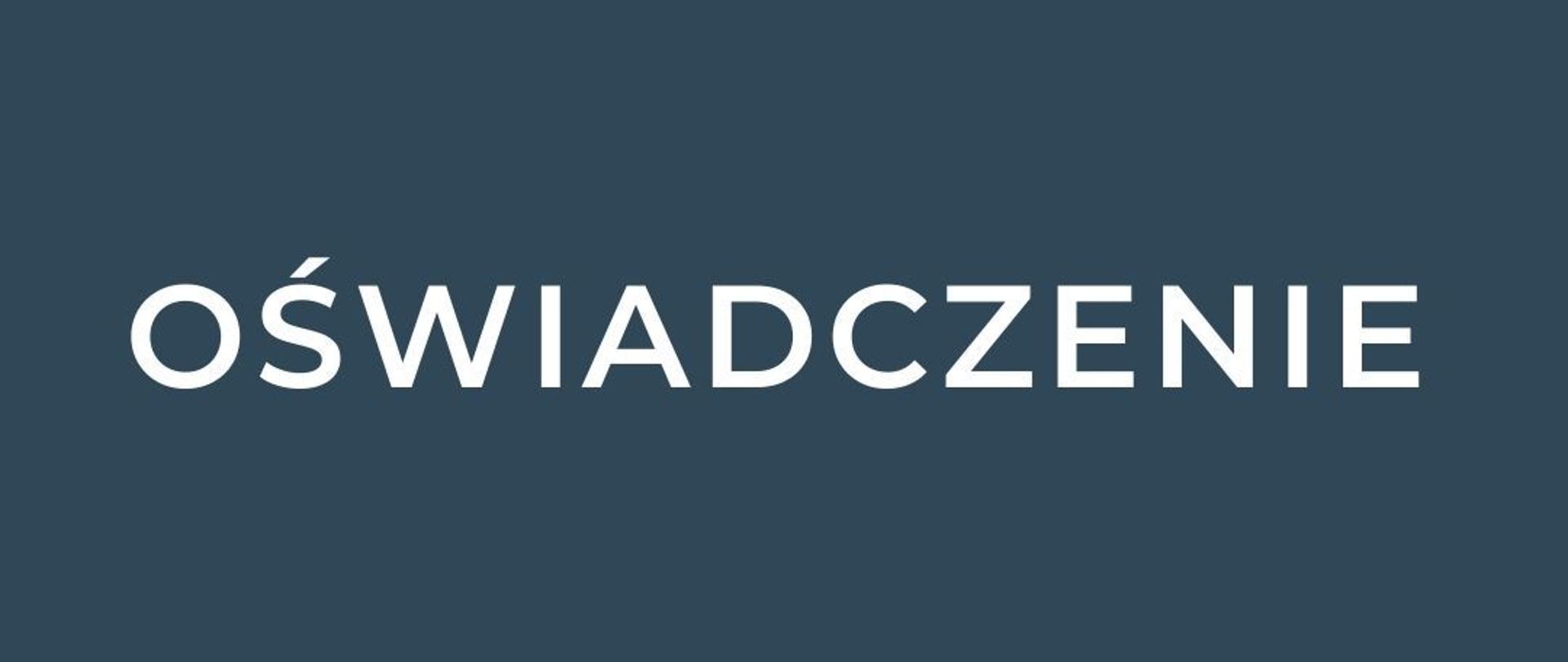 Plansza oświadczenie 