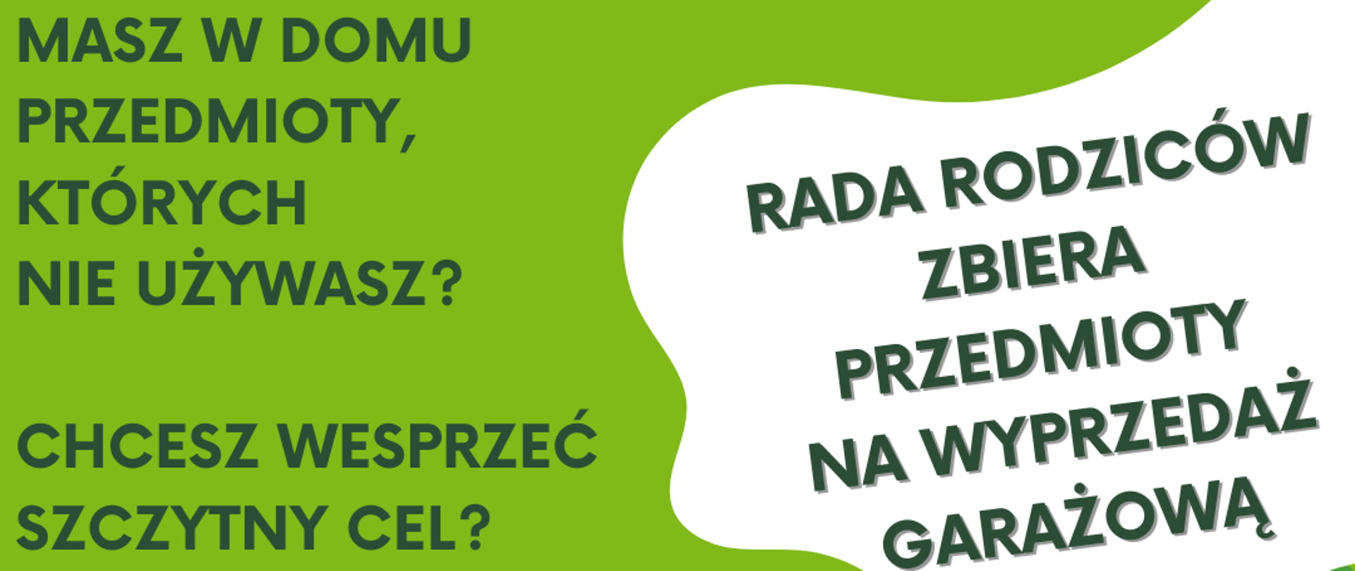 Zbiórka przedmiotów na wyprzedaż garażową