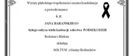 Kondolencje od Sołtysów z Gminy 