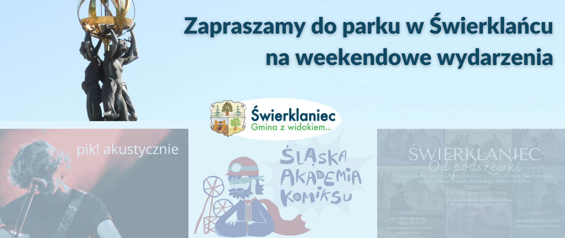 Zapraszamy do parku w Świerklańcu na weekendowe wydarzenia