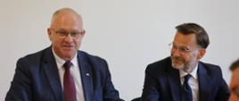 Starosta Hajnowski Andrzej Skiepko i Wojewoda Podlaski Jacek Brzozowski