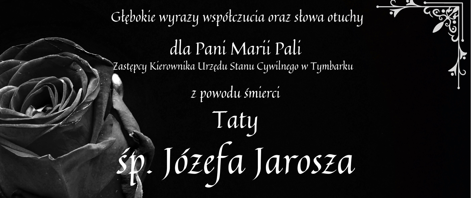 Kondolencje śp. Józef Jarosz 