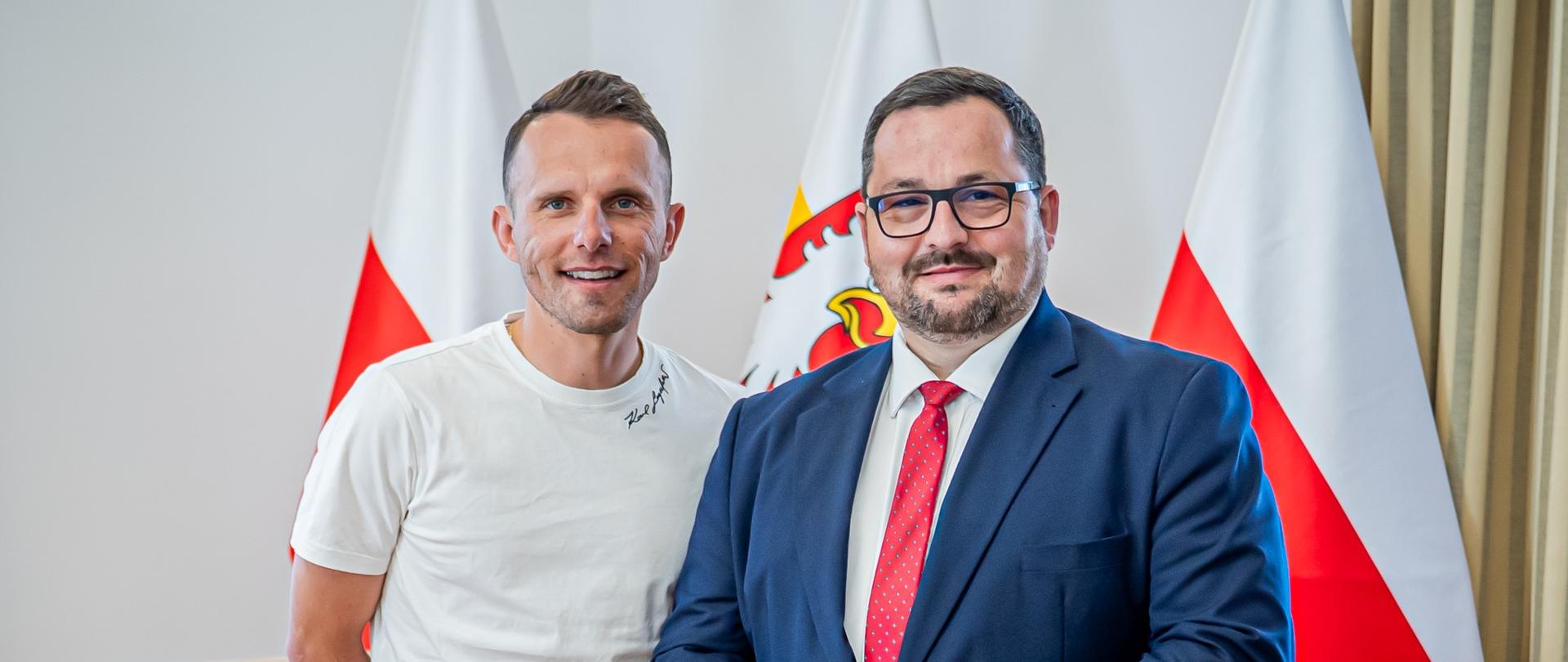 Starosta Gorlicki Mirosław Waląg i Rafał Majka - brązowy medalista olimpijski z Rio de Janeiro 2016 oraz zwycięzca Tour de Pologne. 