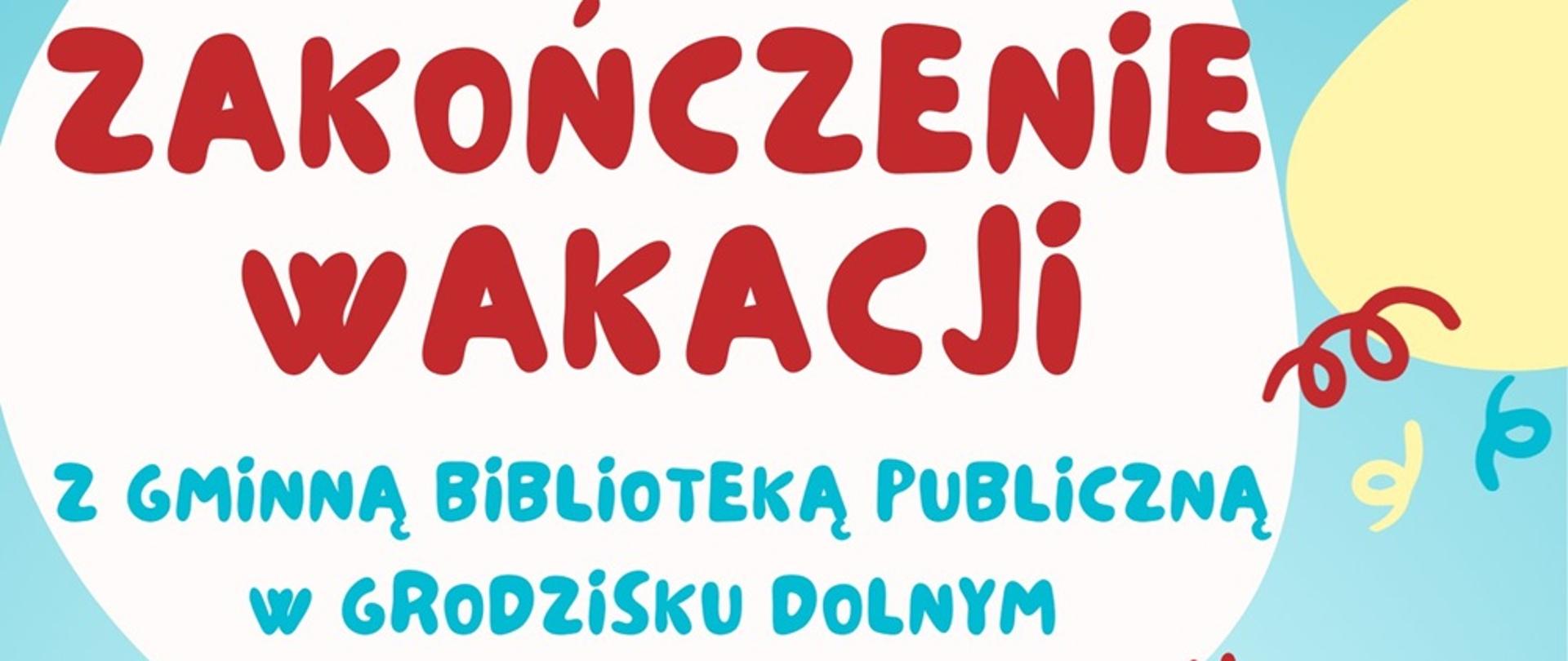 niebieskie tło grafika dzieci uśmiechniętych z rękami w górze zaproszenie na piknik na zakończenie lata 