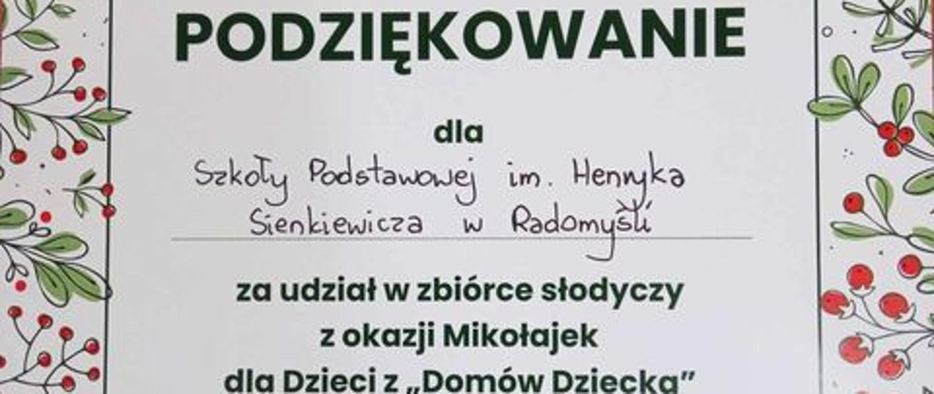 Akcja charytatywna- słodycze dla dzieci z domu dziecka