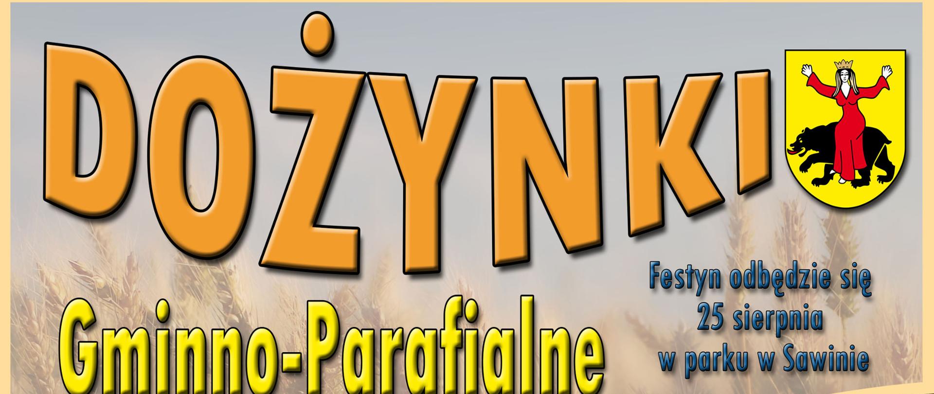 Dożynki gminno parafialne sawin 2024 kłosy zboża i chleb