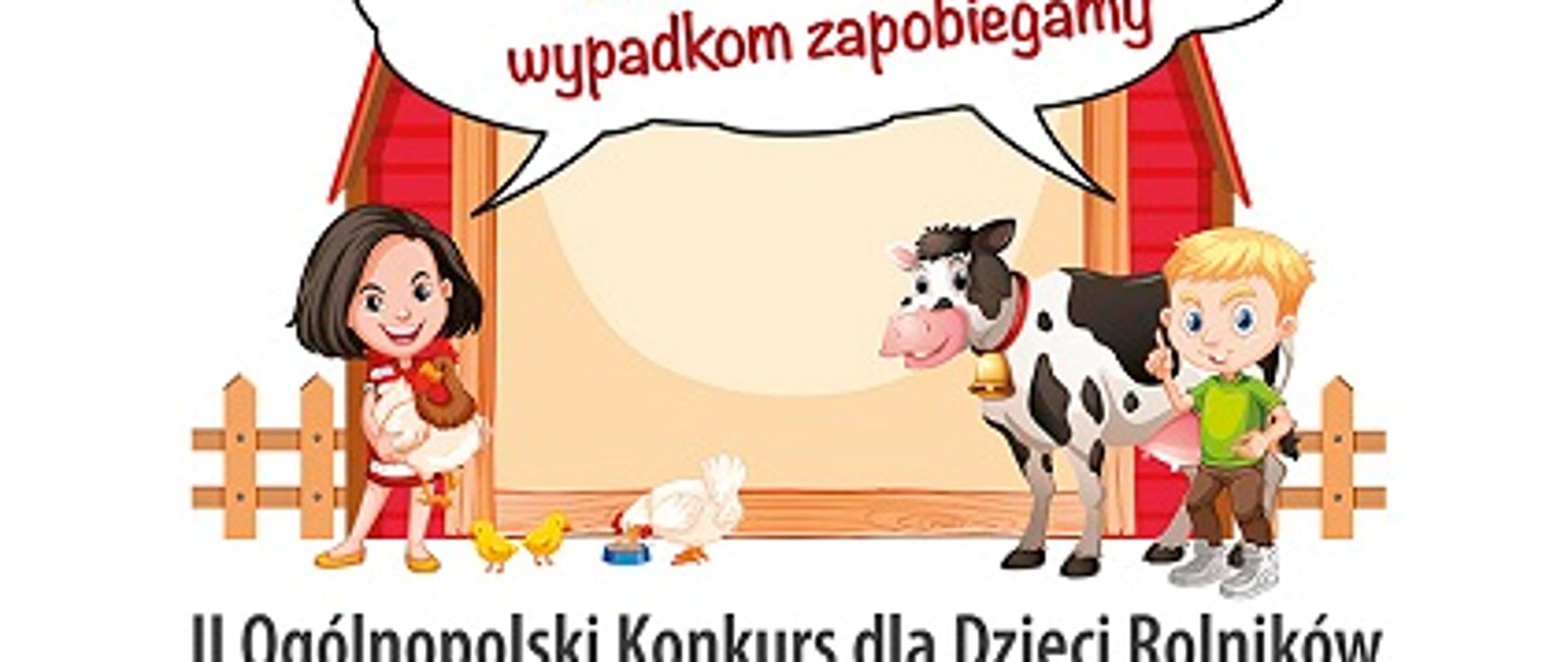 Plakat II Ogólnopolski Konkurs dla dzieci rolników na rymowankę o bezpieczeństwie w Gospodarstwie Domowym